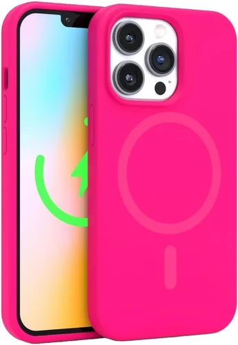 Vista 14 de FELONY CASE Funda de silicona verde neón para iPhone 12 Pro Max Silicona líquida con forro de microfibra antiarañazos, funda protectora a prueba