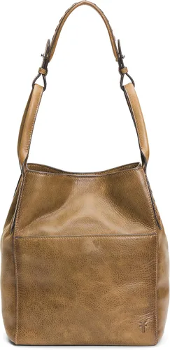 Vista 5 de Frye Hobo de cuero con cremallera de caña Naranja