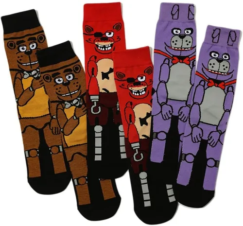 Vista 3 de Negitble 3 calcetines casuales para adultos, calcetines de patrón único para hombres y mujeres fanáticos, Varios
