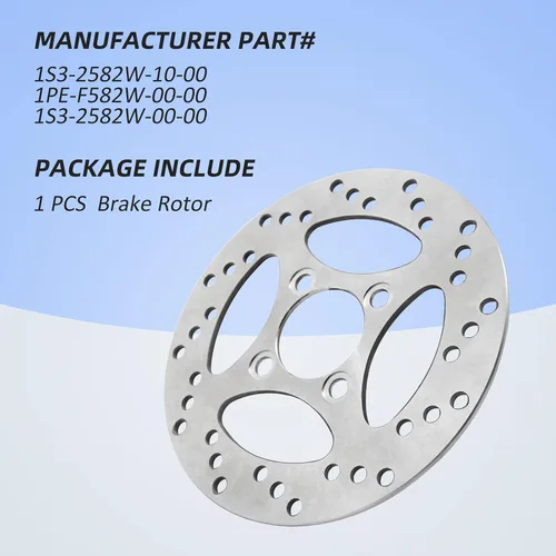 Vista 5 de M MATI Rotor de disco de freno trasero para Yamaha Raptor 700 2006-2020 YFZ450 2006-2013 YFZ450X 2008 1S3-2582W-10-00 1PE-F582W-00-00 1S3-2582W-00-00