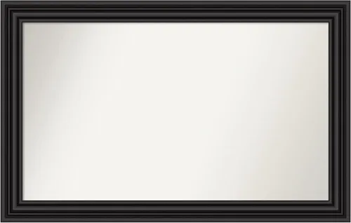 Vista 192 de Amanti Art Espejo personalizado, espejo de baño negro puente, espejo de pared o espejo de tocador de baño sobre el fregadero (26 x 26 pulgadas)