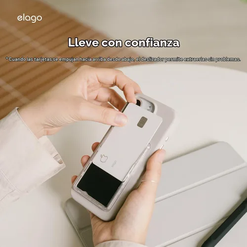 Vista 5 de elago Tarjetero magnético transparente para iPhone