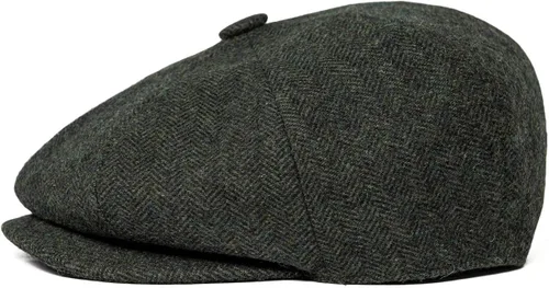 Vista 3 de JANGOUL Gorra de Newsboy de 8 paneles de mezcla de lana para hombre, con borde a presión