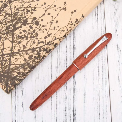 Vista 6 de JINHAO 9026 - Pluma estilográfica de punta fina con cuerpo y tapa de madera (palisandro)