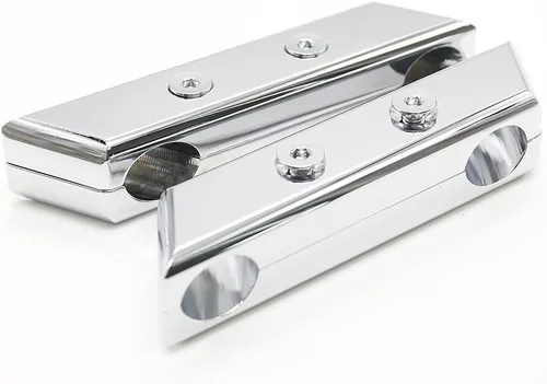 Vista 4 de SG05 - Kit de protección de alforja cromada de doble riel compatible con Harley Davidson 1997-2008 FLHR y FLHHT/ FLHTCUSE 2006-2008 / FLTR 1998-2008