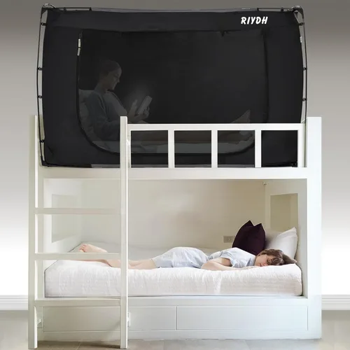 Vista 11 de RIYDH Tienda de campaña para cama tamaño individual XL para adultos y niños, diseño original, tienda de campaña portátil de ensueño para interiores