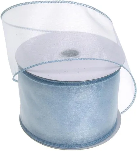 Vista 11 de Homeford Cinta de gasa transparente con borde con alambre, 25 yardas (1-1/2 pulgadas, belleza)