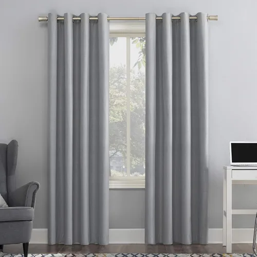 Vista 35 de Sun Zero Columbia - Paquete de 2 paneles de cortinas térmicas con ojales, par, 100 % opacas, ahorro de energía, 50 x 84 pulgadas, azul brumoso Azul