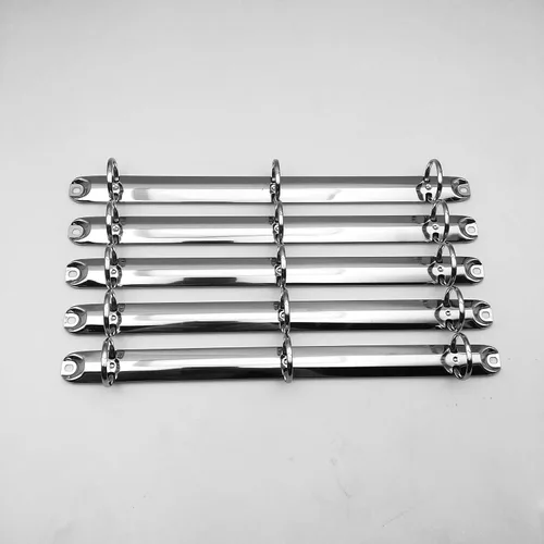 Vista 5 de 2 piezas de mecanismo de carpeta de 3 anillas de metal tamaño carta estándar, kit de reemplazo, 3 anillos en O, peines de encuadernación de hojas