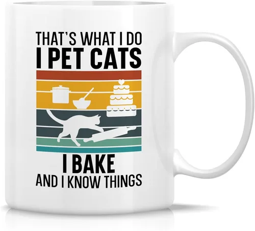 Vista 36 de Retreez - Taza Graciosa Show Me Your Kitties Amantes de Gatos, 325 ml, Tazas de Café de Cerámica, Divertidas, Sarcasmo, Sarcasticas, Regalos