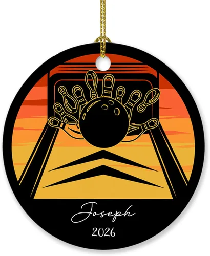 Vista 30 de Adorno personalizado de tiro con arco de Navidad 2025, adorno de Navidad con arco y flecha, regalo con nombre de arquero, año, adorno de jugador