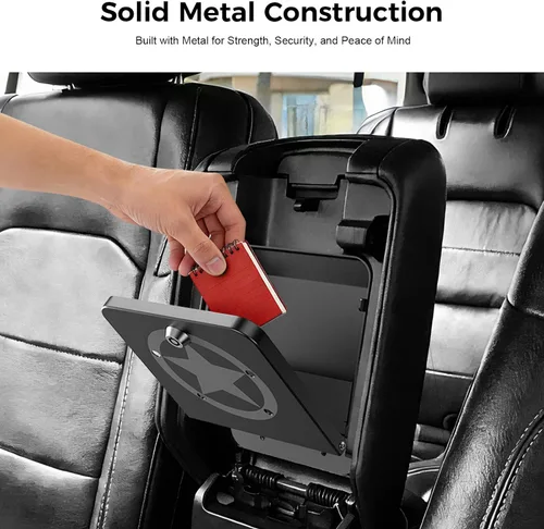 Vista 6 de DIAMOOKY - Consola central de metal organizador oculto para Jeep Wrangler y Gladiator