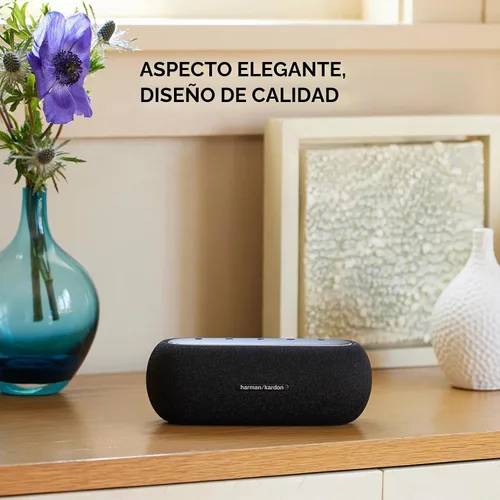Vista 6 de Harman Kardon Luna Speaker - Altavoz Bluetooth portátil, IP67 impermeable y a prueba de polvo con batería integrada (negro) Harman Kardon sonido
