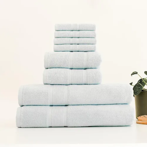 Vista 10 de Juego de toallas navideñas Luzia Color marfil Incluye 1 toalla de baño y 1 toalla de mano con diseños bordados y 2 toallas de baño lisas