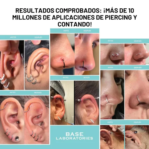 Vista 6 de BASE LABORATORIES Kit de cuidado posterior para piercing: aceite de solución de queloide y perforación (0.5 fl oz) + spray de cuidado posterior