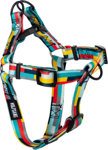 Vista 37 de Wolfgang Arnés de perro resistente ajustable, probado para caminar y entrenar, estampado BuenaOnda, pequeño