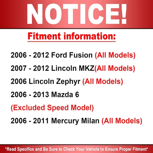 Vista 3 de MotorbyMotor Rotores delanteros perforados y ranurados de 11.772 in de repuesto para Ford Fusion, Mazda 6, Mercury Milan, Lincoln MKZ Zephyr Rotores