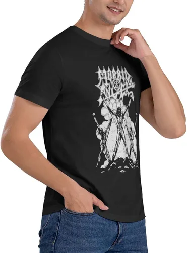 Vista 3 de Morbid Angel T Shirt Men's Summer Round Neck Trend Fashion Short Sleeve T Shirt Sports Fitness Cotton Shirt Tops