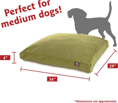 Vista 3 de Majestic Pet Villa - Cama rectangular para perro, lavable, cama antideslizante y cómoda para mascotas, cama de jaula con funda extraíble lavable