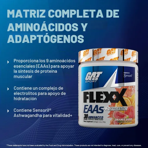 Vista 4 de GAT SPORT FLEXX EAAs, Blue Razz, 12.5 oz (30 porciones)