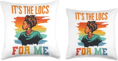 Vista 3 de Locs Afro Dreadlocks Love Natural Beauty Hair It's the Locs for Me Afro Hair - Almohada negra americana africana, 16 x 16 pulgadas, multicolor