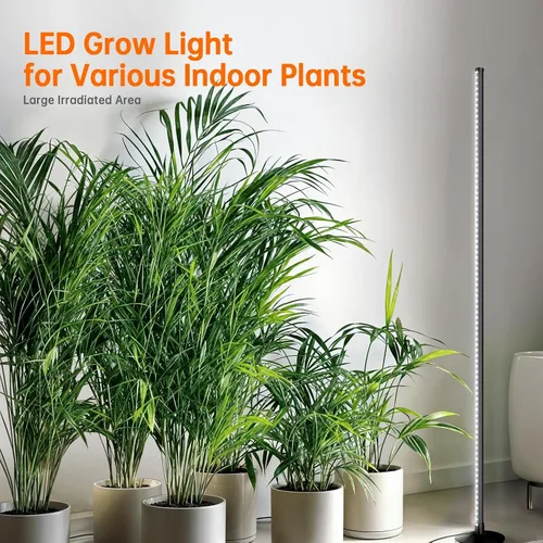 Vista 2 de Bstrip Luz de cultivo de pie para plantas de interior, luz de crecimiento vertical con 3 modos de luz, iluminación amplia y regulable, luces
