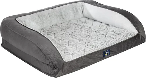 Vista 14 de Serta Cama ortopédica acolchada tipo sofá para perros - Marrón chocolate (Pequeño)