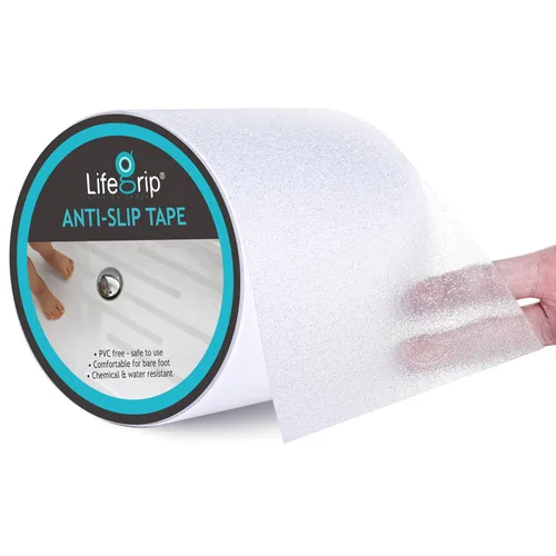 Vista 8 de LifeGrip - Cinta antideslizante transparente, de 1 pulgada por 17 pies, cinta de agarre de tracción antideslizante para bañeras, barcos, escaleras