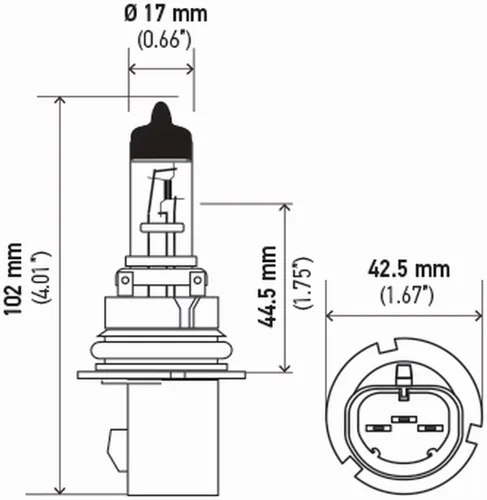 Vista 5 de HELLA 9007 - Kit de ampolla doble de 2.0 TB de alto rendimiento, 12 V, 65/55 W, paquete de 2