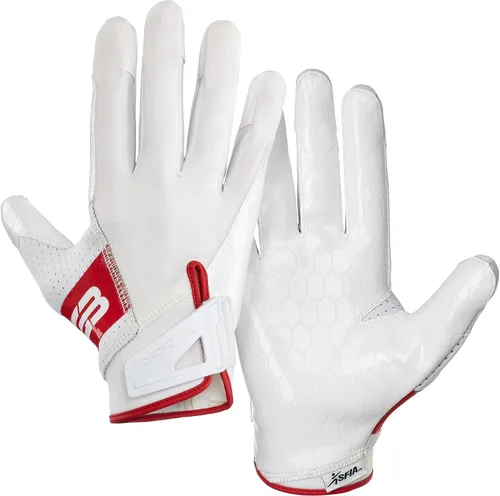 Vista 17 de Grip Boost DNA 2.0 Football Gloves with Engineered Stick - Adult Sizes Blanco