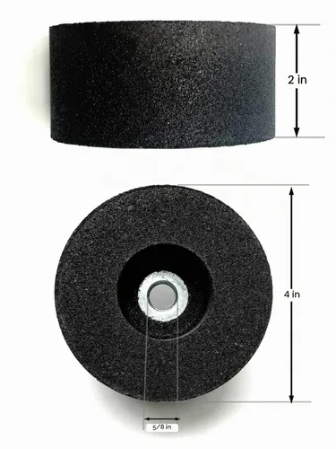 Vista 6 de SIGNI Piedra de amolar verde de 4 pulgadas con rosca 5/8-11 (grano 24)