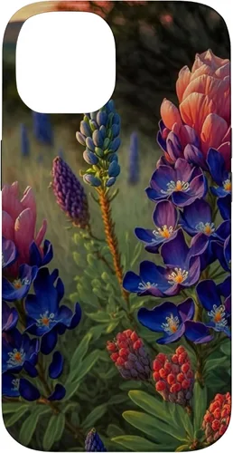 Vista 4 de Texas Rose Colored Bluebonnets Case for iPhone 17