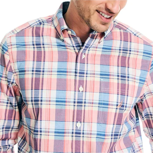 Vista 3 de Nautica Camisa de popelina a cuadros para hombre
