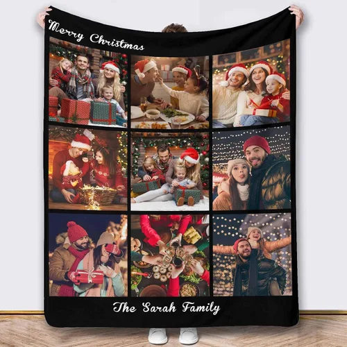 Vista 44 de Mantas de fotos personalizadas, 10 fotos personalizadas, mantas de imagen personalizadas, regalos para hermana, papá, mamá, hija, hijo