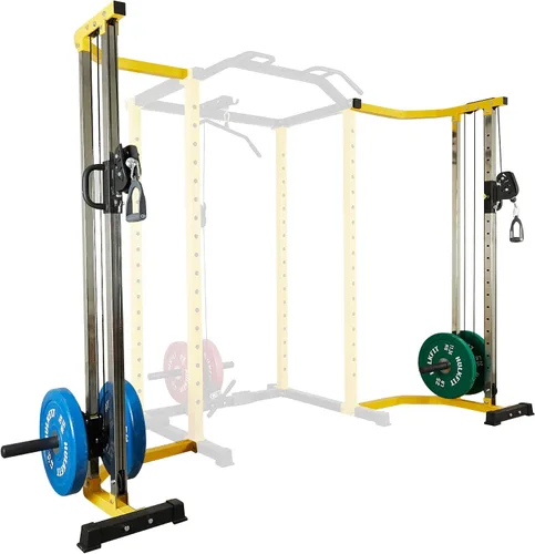 Vista 9 de HulkFit Equipo de ejercicio multifuncional ajustable Pro Series Power Rack Power Cage para gimnasio en casa con aditamentos para rack de sentadillas