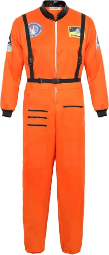 Vista 7 de Zhitunemi Disfraz de astronauta para hombre, ropa de vestir para adultos, overol de fantasía espacial para cosplay