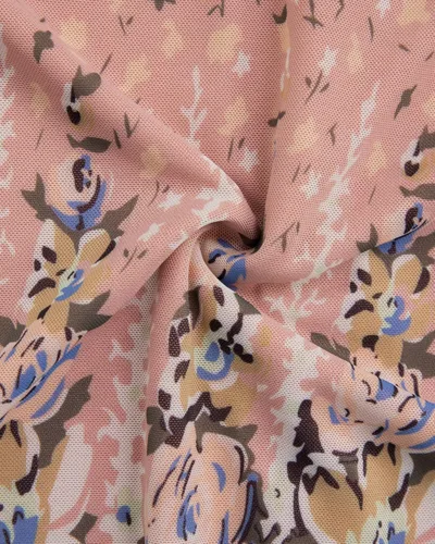 Vista 5 de VALOLIA Blusa de manga 34 para mujer, estilo casual, holgada, floral, de malla, plisada, en capas