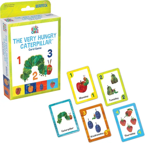 Vista 7 de Briarpatch, Juego de cartas Go Fish del mundo de Eric Carle con el abecedario, con la oruga muy hambrienta, aprendizaje preescolar para niños