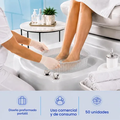 Vista 7 de ForPro Universal Liners para Baño de Pedicura - 50% MÁS GRUESO - Compatible con Footsie Bath Plus y Baño de Pies, Fundas Desechables para Bañera