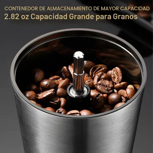 Vista 2 de Molinillo de café manual de precisión para uso doméstico, 8 ajustes de grosor ajustables, con cerámica universal para viajes y campamento Blanco