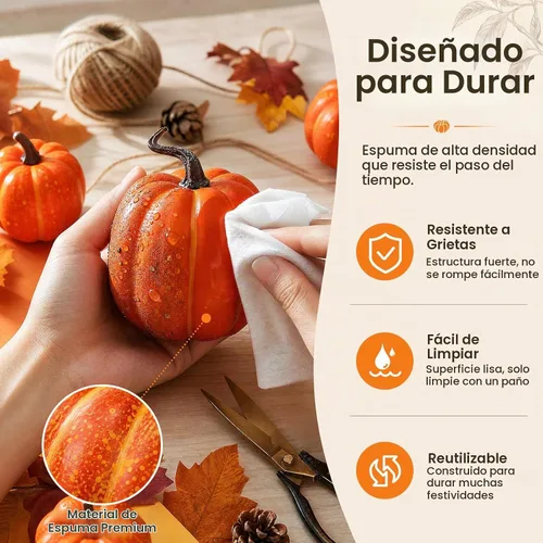 Vista 4 de FUTUREPLUSX - 38 calabazas falsas para decoración de otoño
