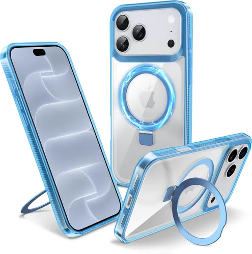 Vista 60 de Funda magnética para iPhone Air – [Soporte invisible integrado] [Compatible con MagSafe] [Protección contra caídas de grado militar] Cubierta