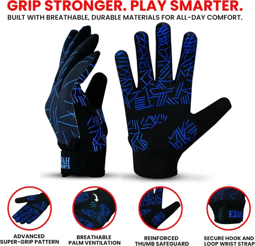 Vista 2 de Guantes de bateo de béisbol EFAH SPORTS para jóvenes, adultos, hombres, niños y niños con acolchado, cómodos guantes de bateo de sóftbol con palmas