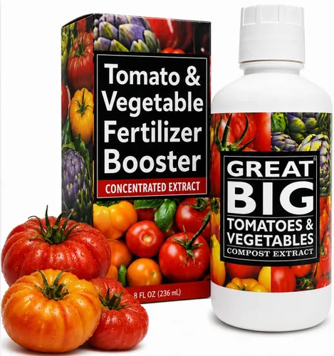 Vista 8 de Great Big Tomatoes and Vegetables - Fertilizante líquido Booster – Acondicionador orgánico de suelo, extracto de compost líquido con ácido húmico
