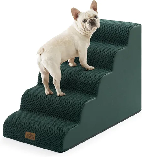 Vista 14 de COZY KISS Escaleras para perros pequeños de 11.8 pulgadas de alto, escalón curvado para cachorros, gatos mayores, rampa mediana para mascotas