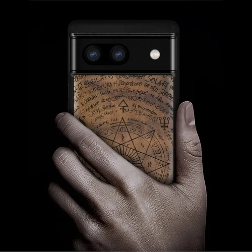 Vista 2 de Carveit Funda de madera para Pixel 6a [madera natural y TPU suave negro] a prueba de golpes, funda de madera única compatible con Google Pixel 6a