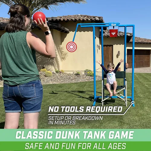 Vista 2 de GoSports Splash Tower Water Dunk Game - Tanque de inmersión en agua para niños y adultos