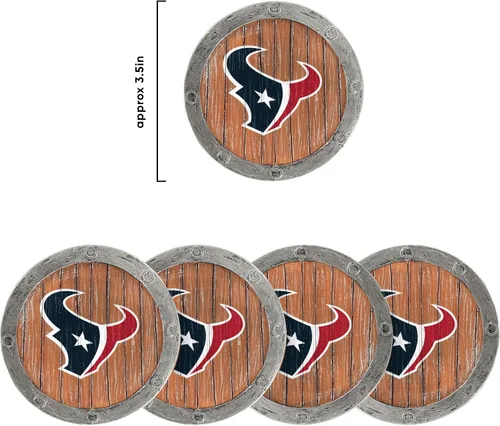 Vista 70 de FOCO NFL Team Logo 5-Pack Barrel Beverage Drink Coaster Set