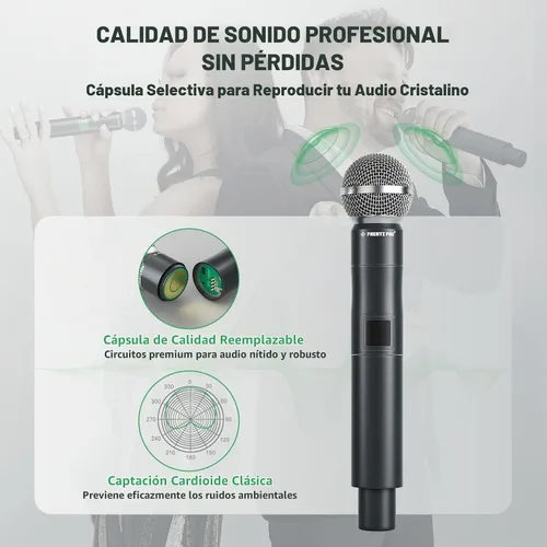 Vista 3 de Phenyx Pro 541.9 MHz UHF Transmisor de micrófono de mano PWH-5-541.9