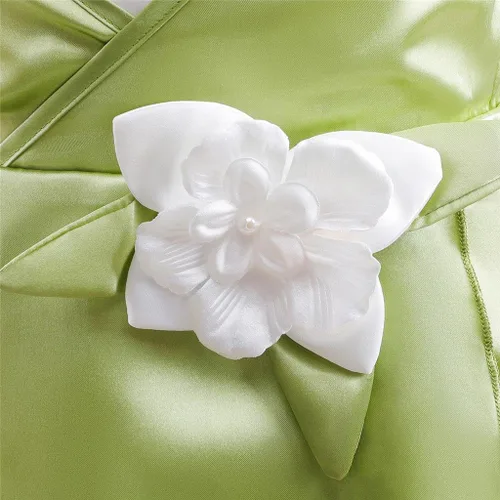 Vista 6 de Dressy Daisy Disfraz de princesa de rana para niñas pequeñas, disfraz de Halloween con accesorios, verde